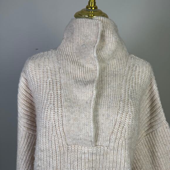 Topshop Knit Snap Collar Long Sleeve Sweater US Women's 8 - Picture 5 of 9
